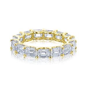 Three Carat Emerald Cut 14K (or 18k upon request) Gold Eternity Band Ring